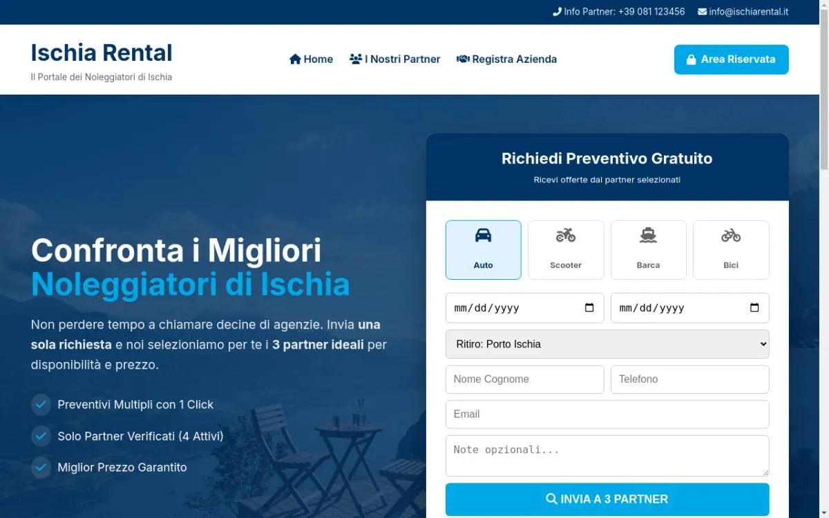 Foto principale noleggio Noleggio Ischia - Veicoli disponibili a Ischia Ischia