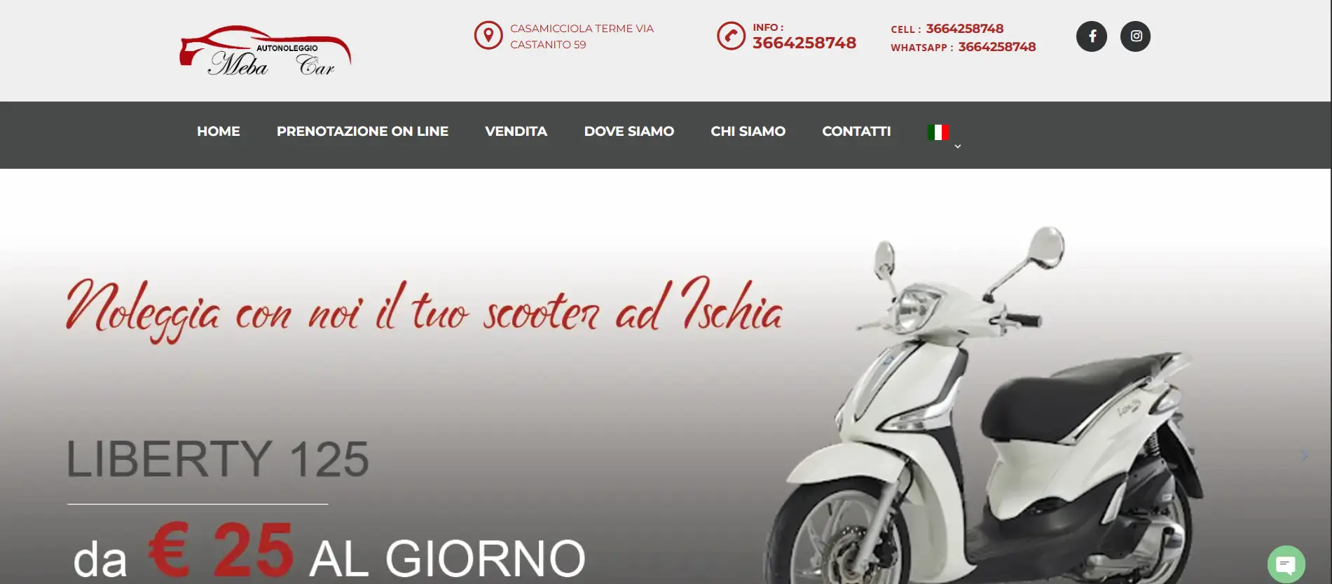 Foto principale noleggio Noleggio Meba Car - Veicoli disponibili a Casamicciola Ischia